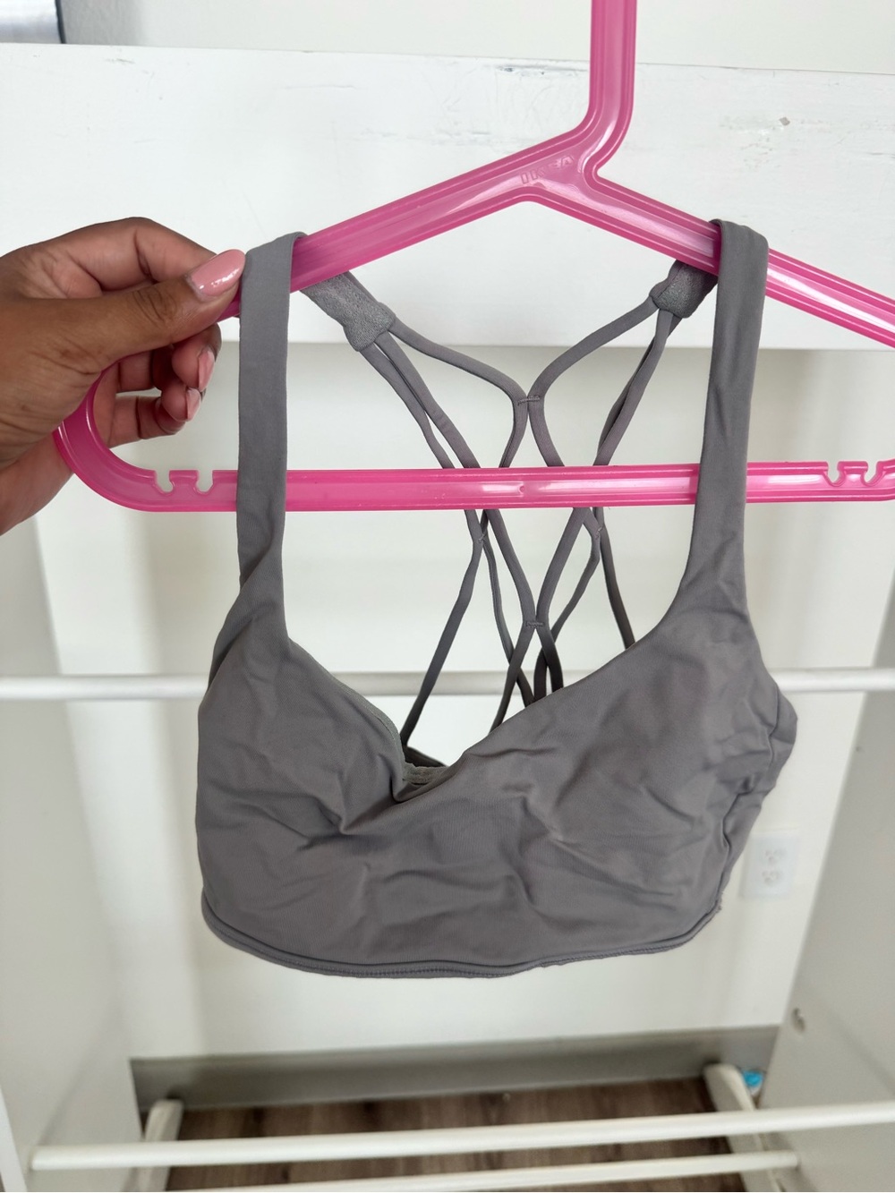 lululemon athletica Gray Strappy-Back Sports Bra